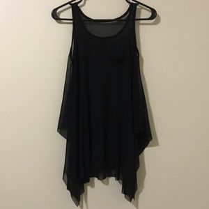 Black See-Through Tank Top